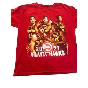 VTG 2021 Atlanta Hawks NBA Playoffs "BELIEVE" T-Shirt - Trae Young Roster - S